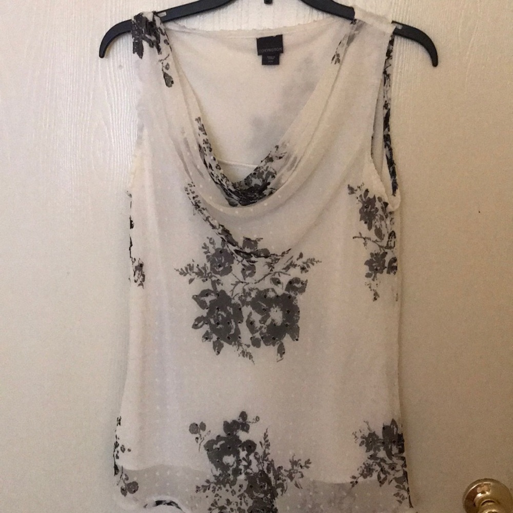 💯 polyester cream blouse
